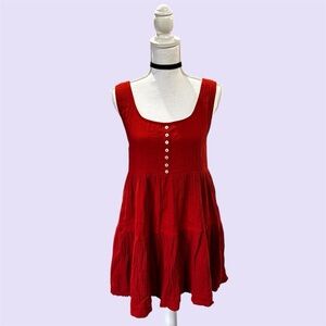 NEW Boutique Clay Button-Front Mini Dress